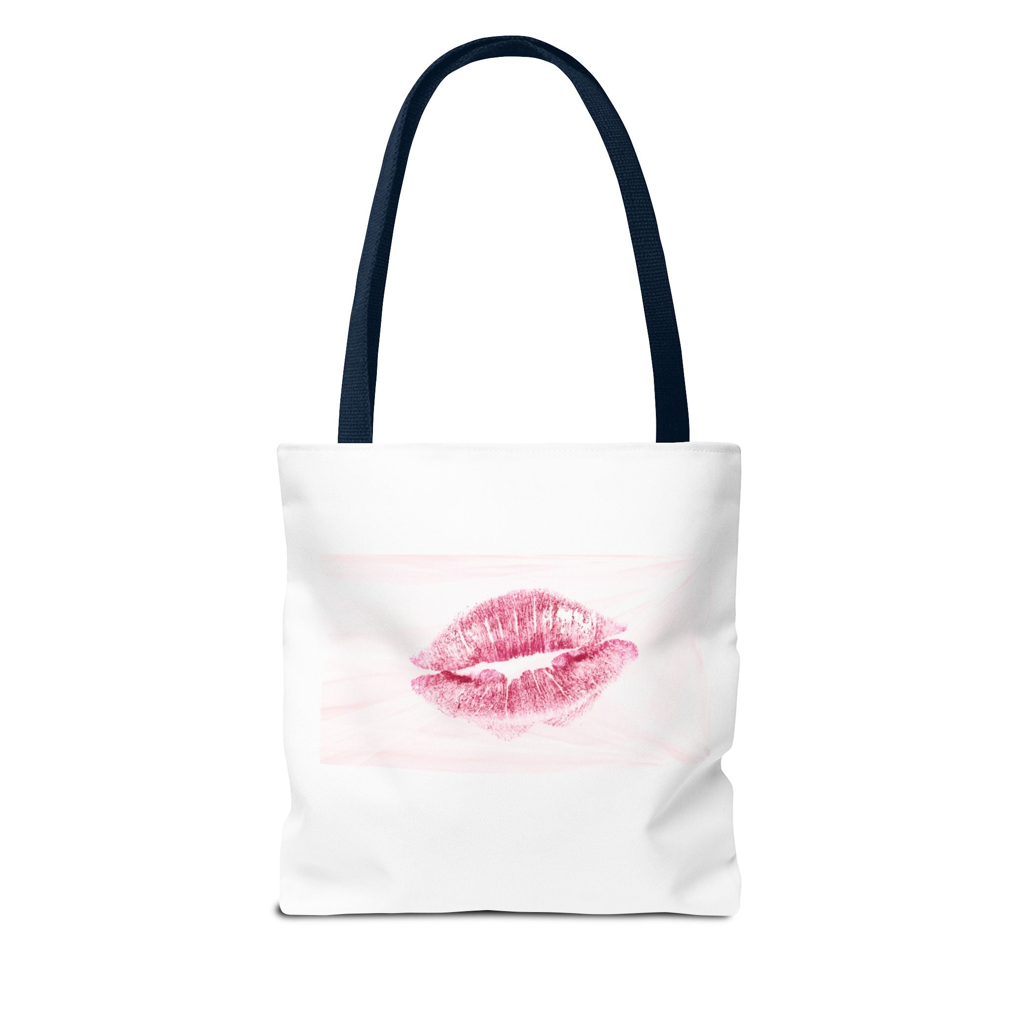 Pink Lipstick Kiss Tote Bag | Lip Print, Makeup Accessory