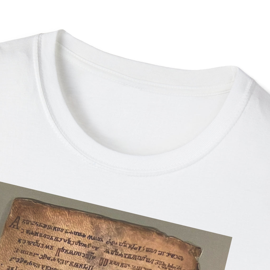 Ancient Manuscript T-Shirt | Vintage Parchment Text Print