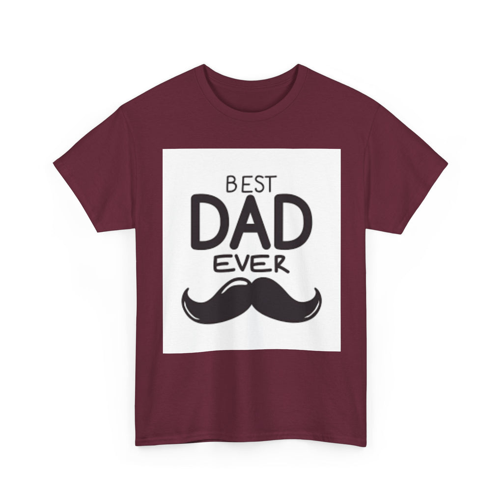 Best Dad Ever mustache T-Shirt | Father's Day, Dad typography tee
