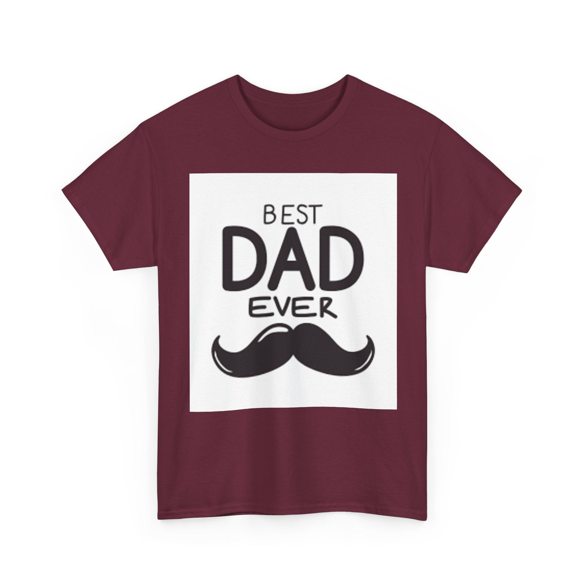 Best Dad Ever mustache T-Shirt | Father's Day, Dad typography tee
