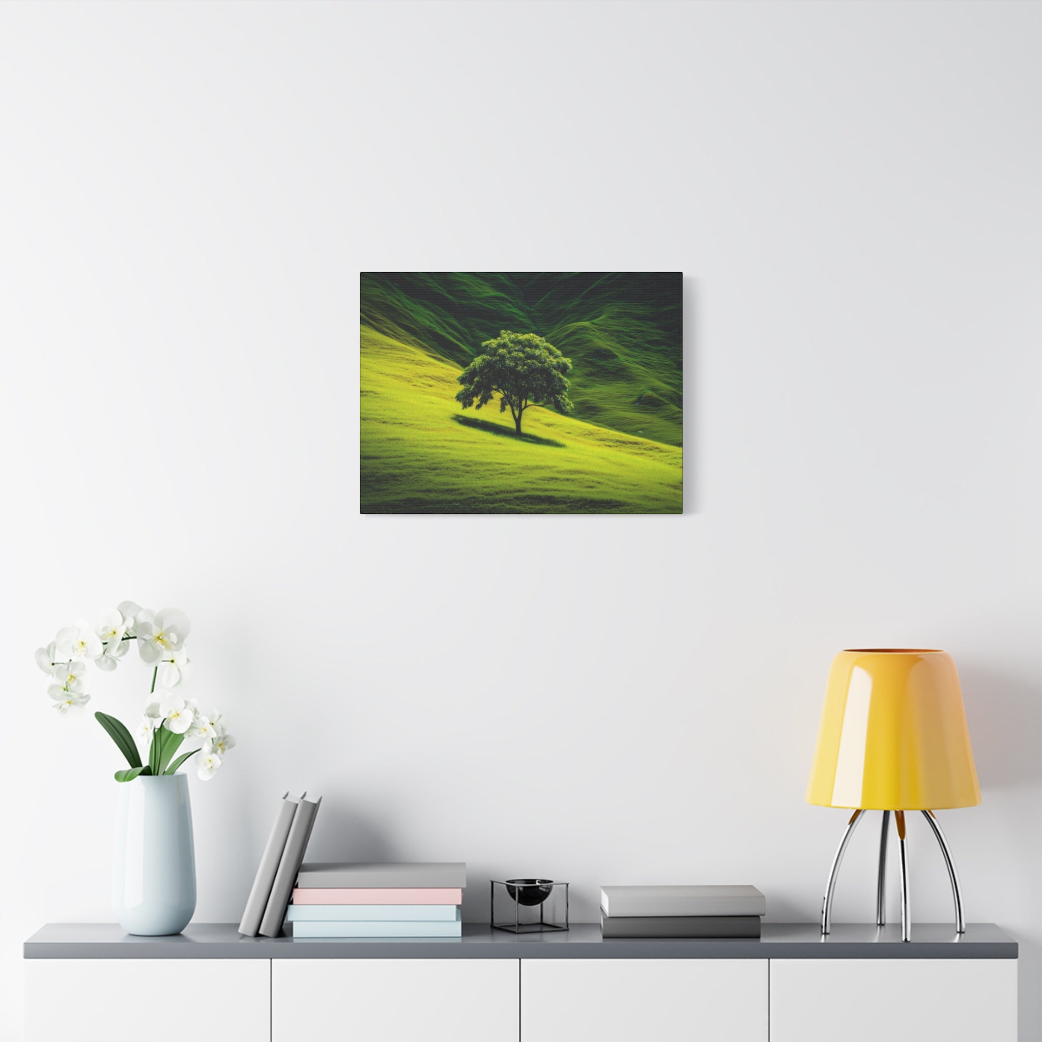 Canvas Lone Tree Landscape  | Matte Stretched Wall Art