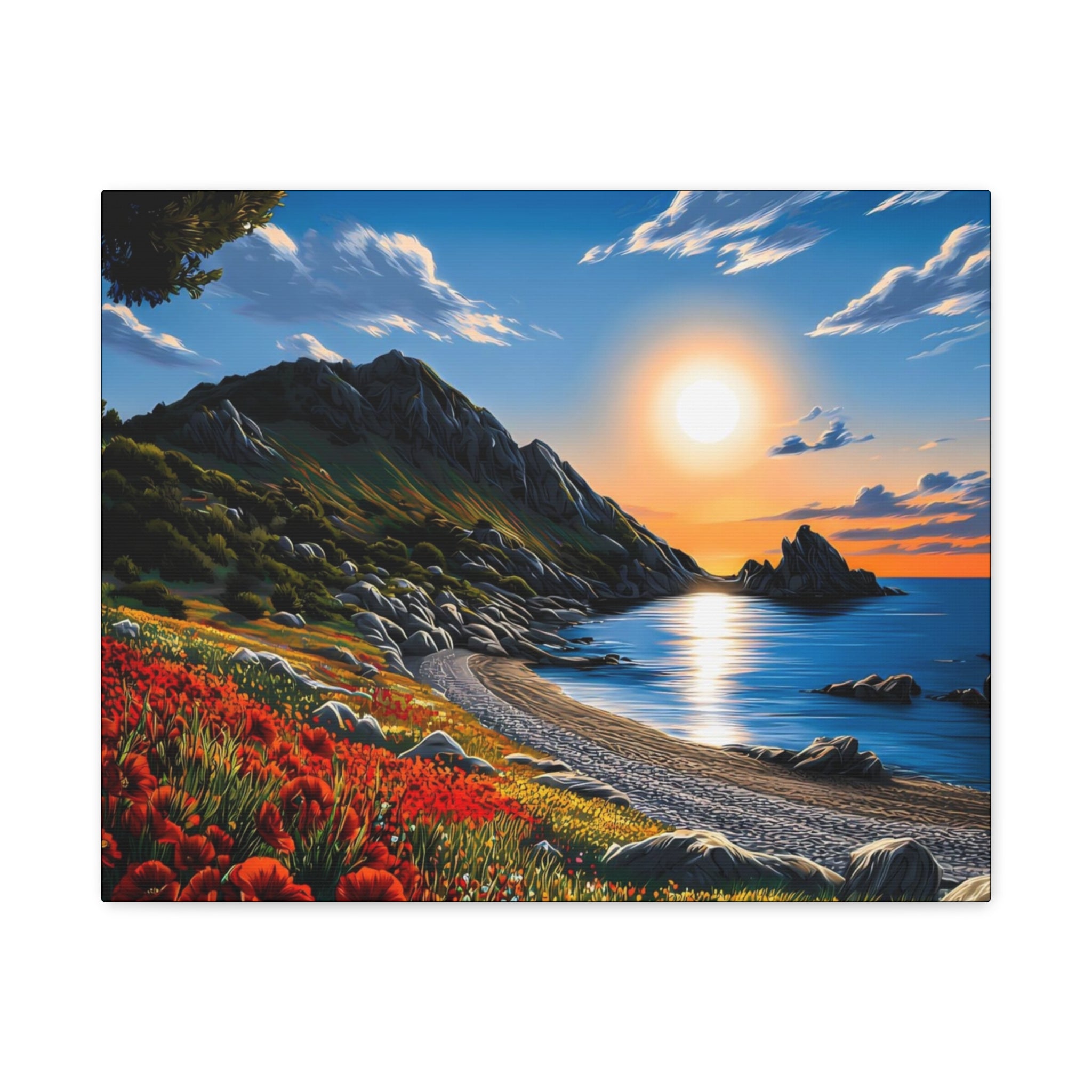 Sunset Coastal Canvas Print