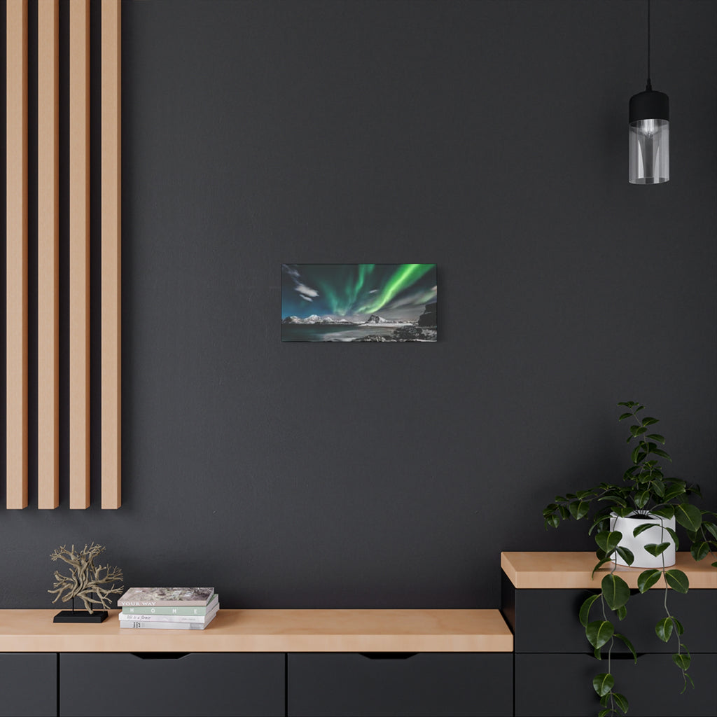 Canvas Northern Lights Wall Art Matte Stretched Canvas 1.25"