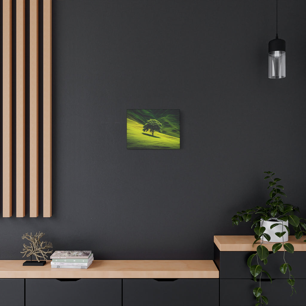 Canvas Lone Tree Landscape  | Matte Stretched Wall Art