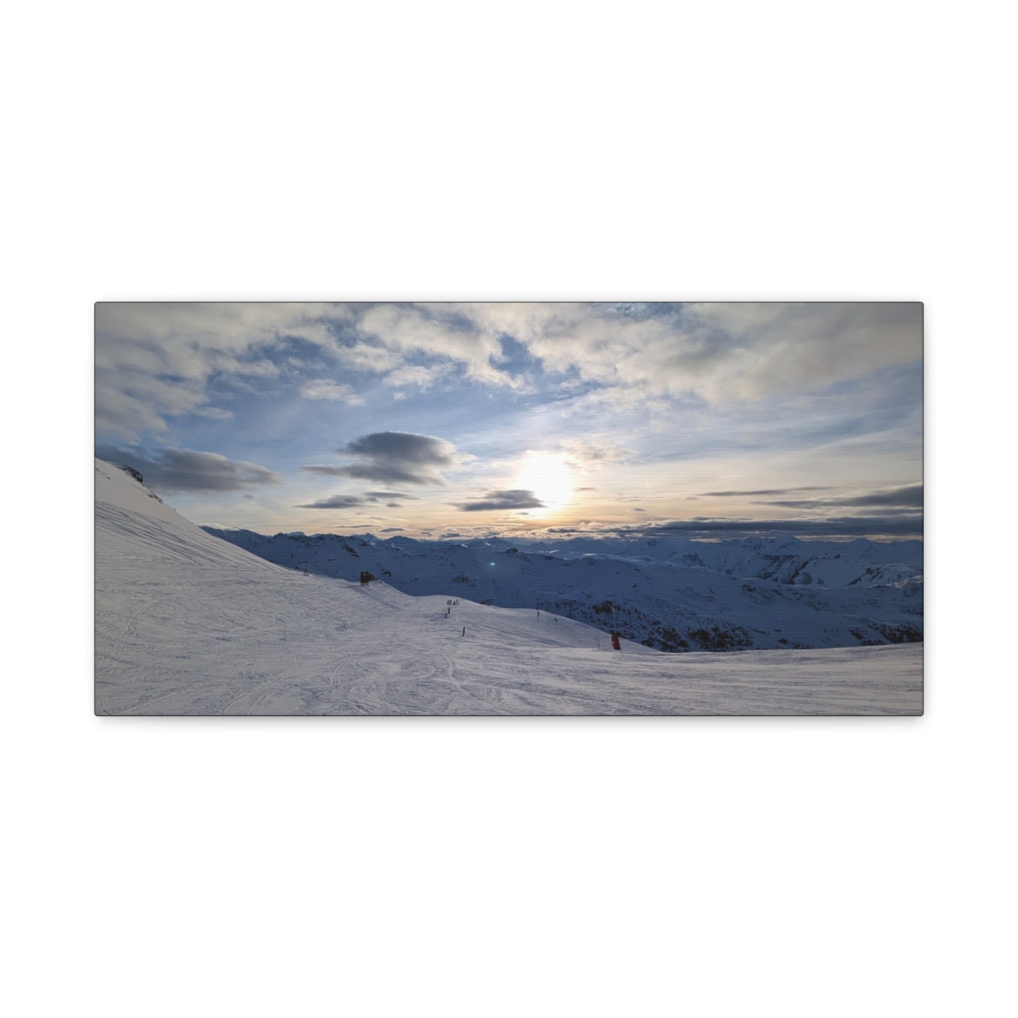 Canvas Snowy Mountain Sunset Matte