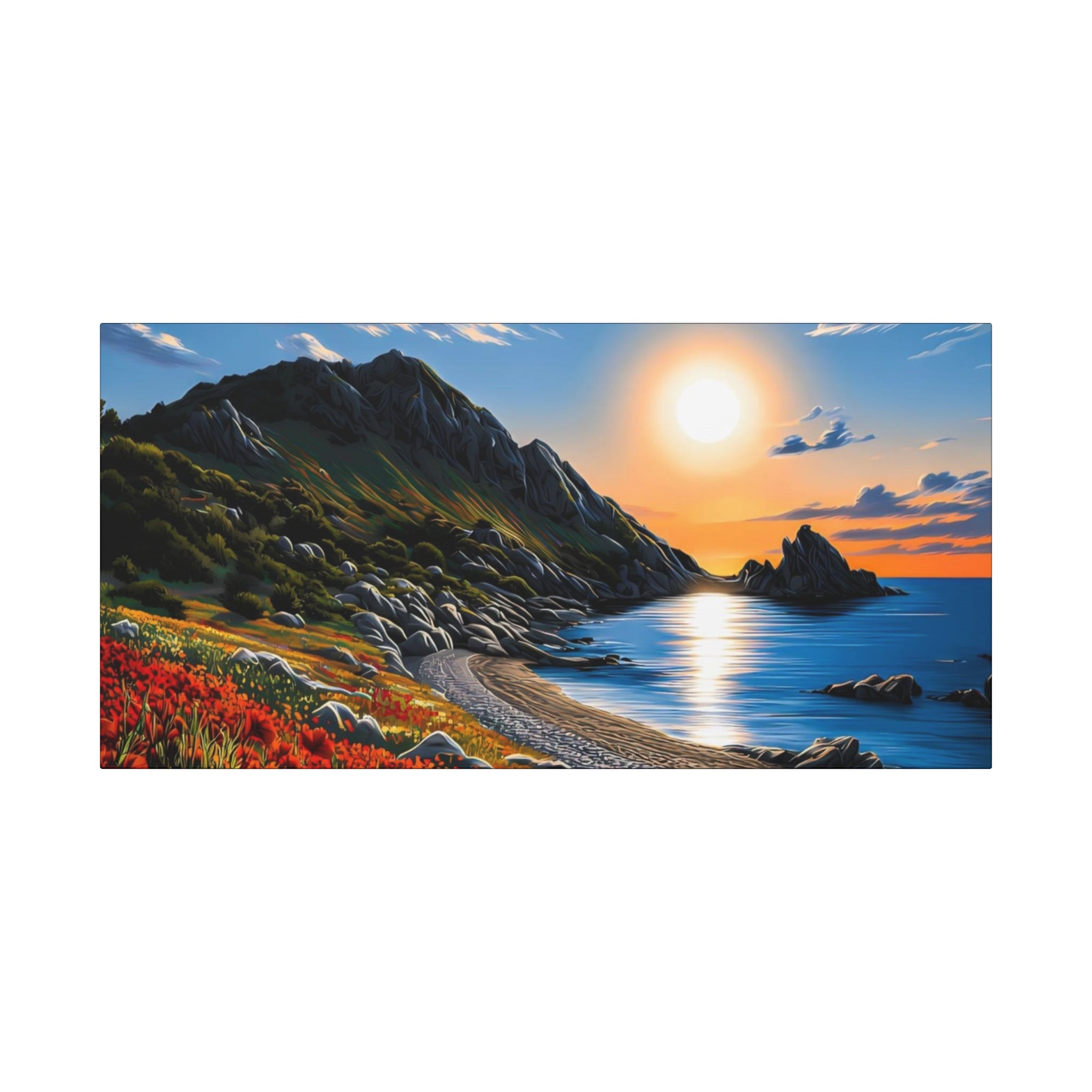 Sunset Coastal Canvas Print
