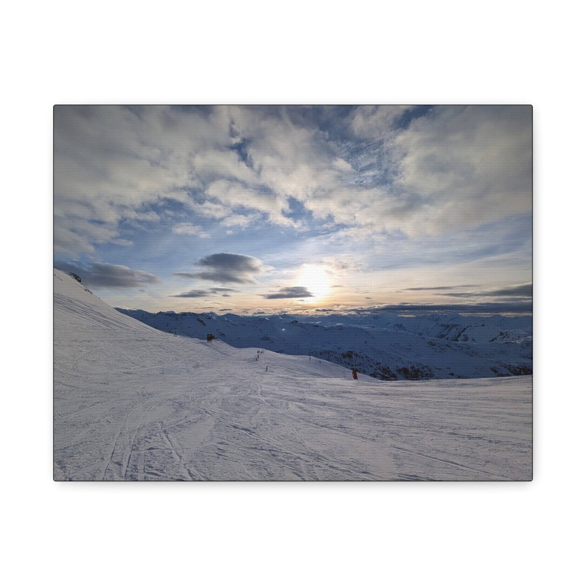 Canvas Snowy Mountain Sunset Matte