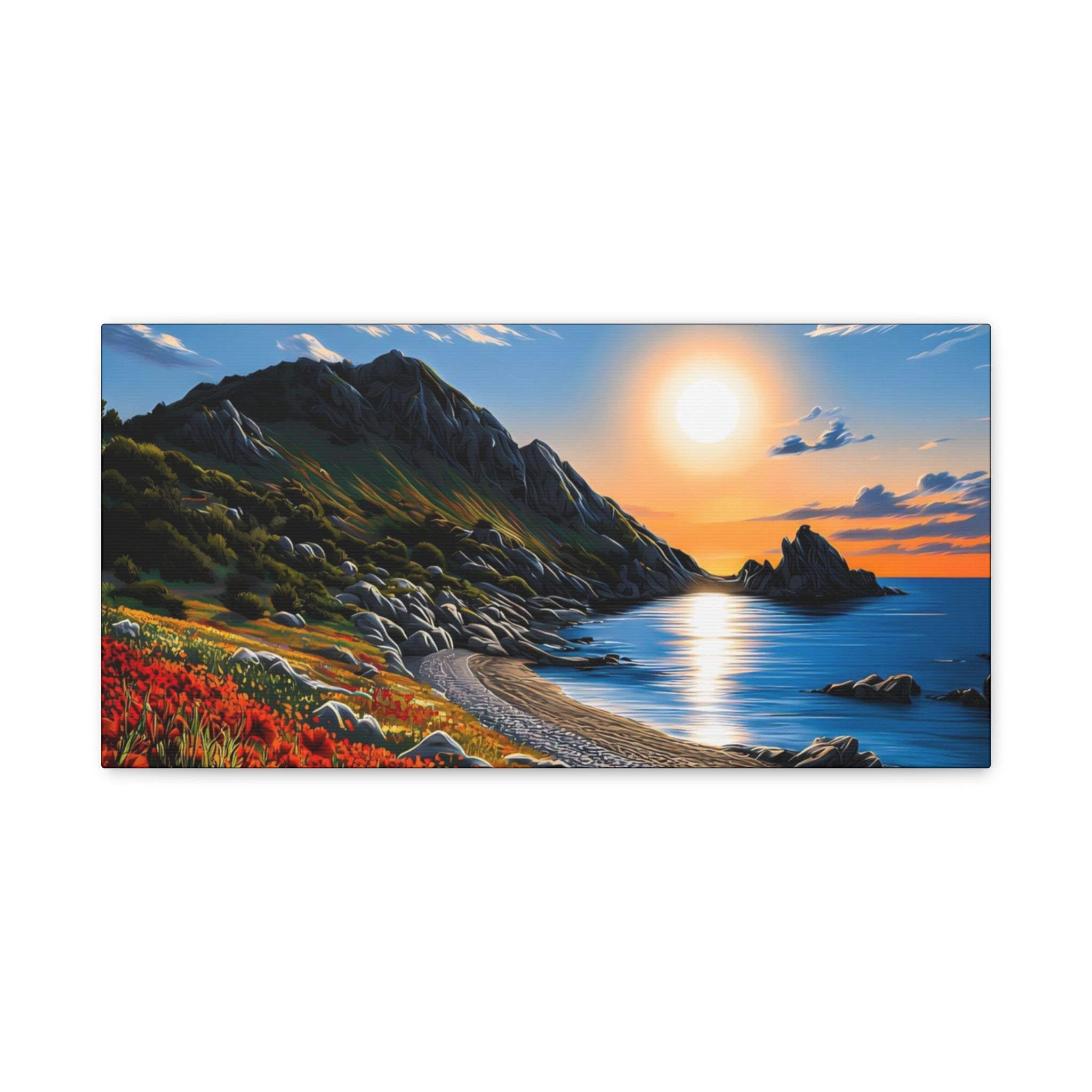 Sunset Coastal Canvas Print