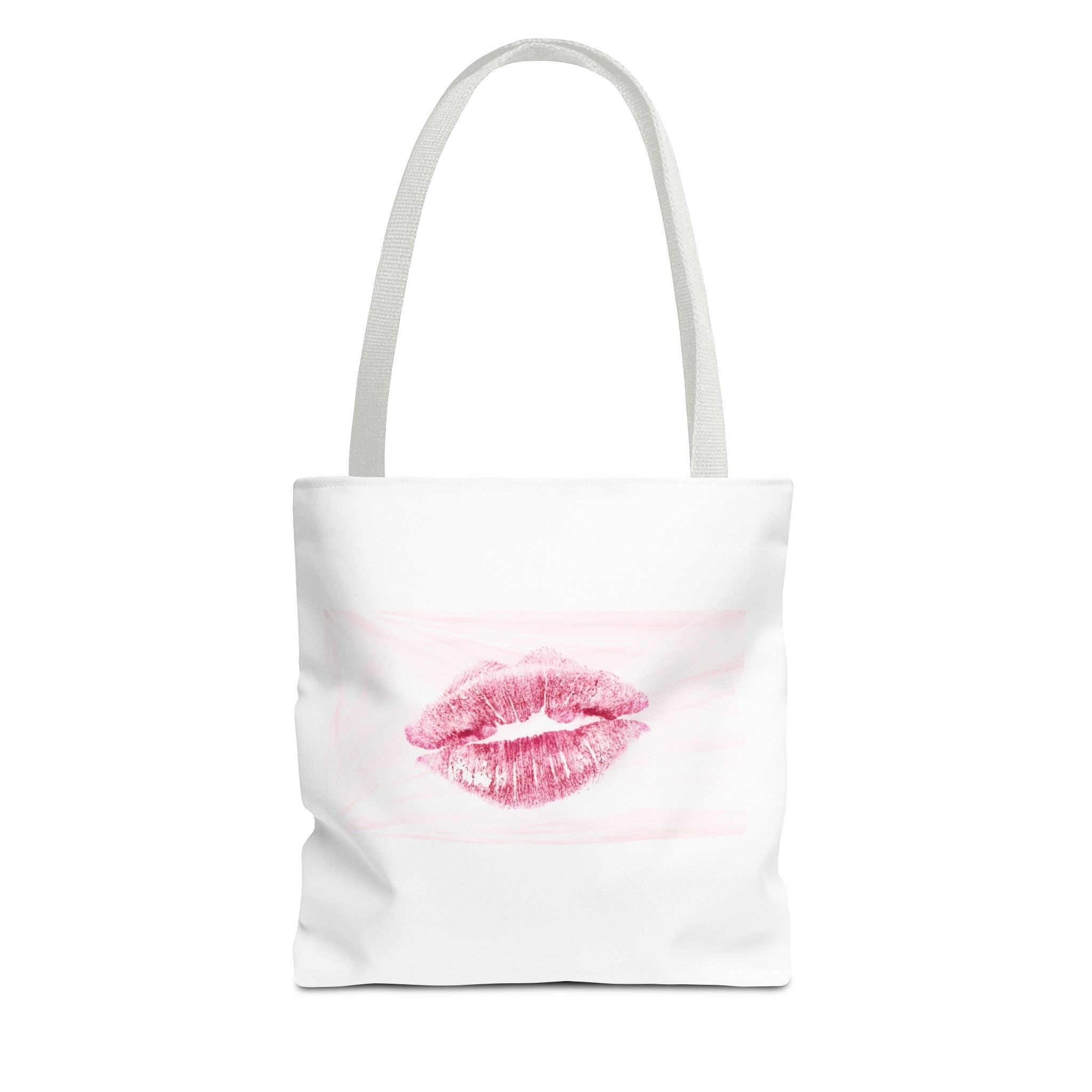 Pink Lipstick Kiss Tote Bag | Lip Print, Makeup Accessory
