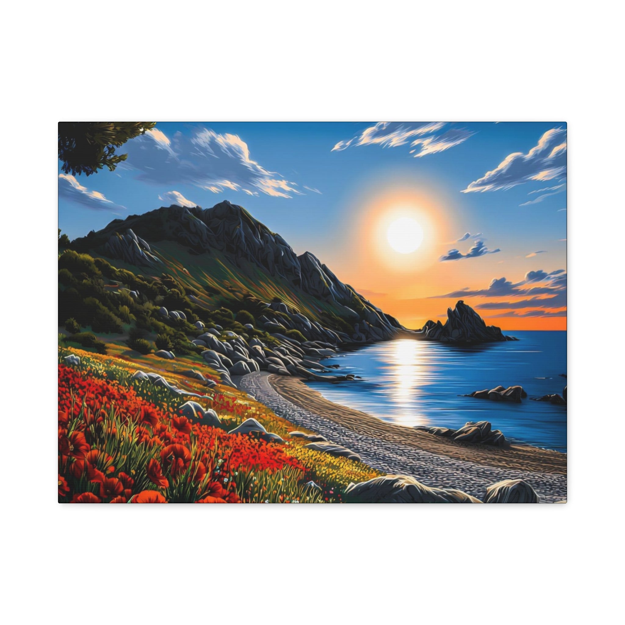 Sunset Coastal Canvas Print