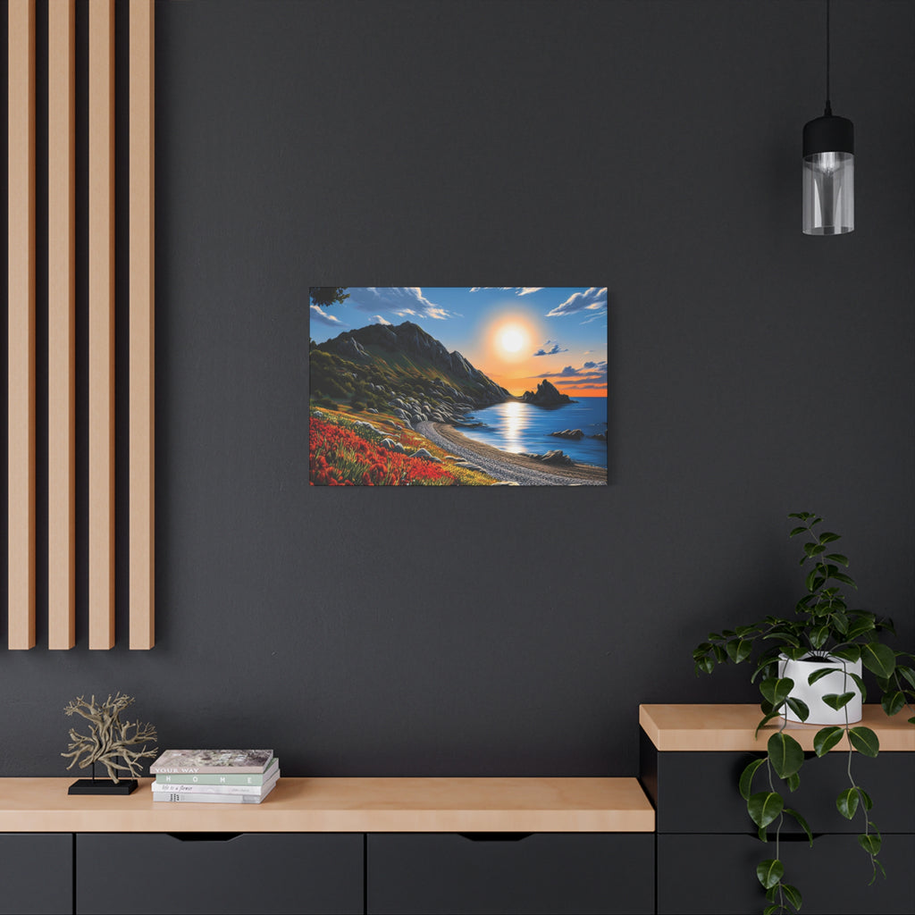 Sunset Coastal Canvas Print