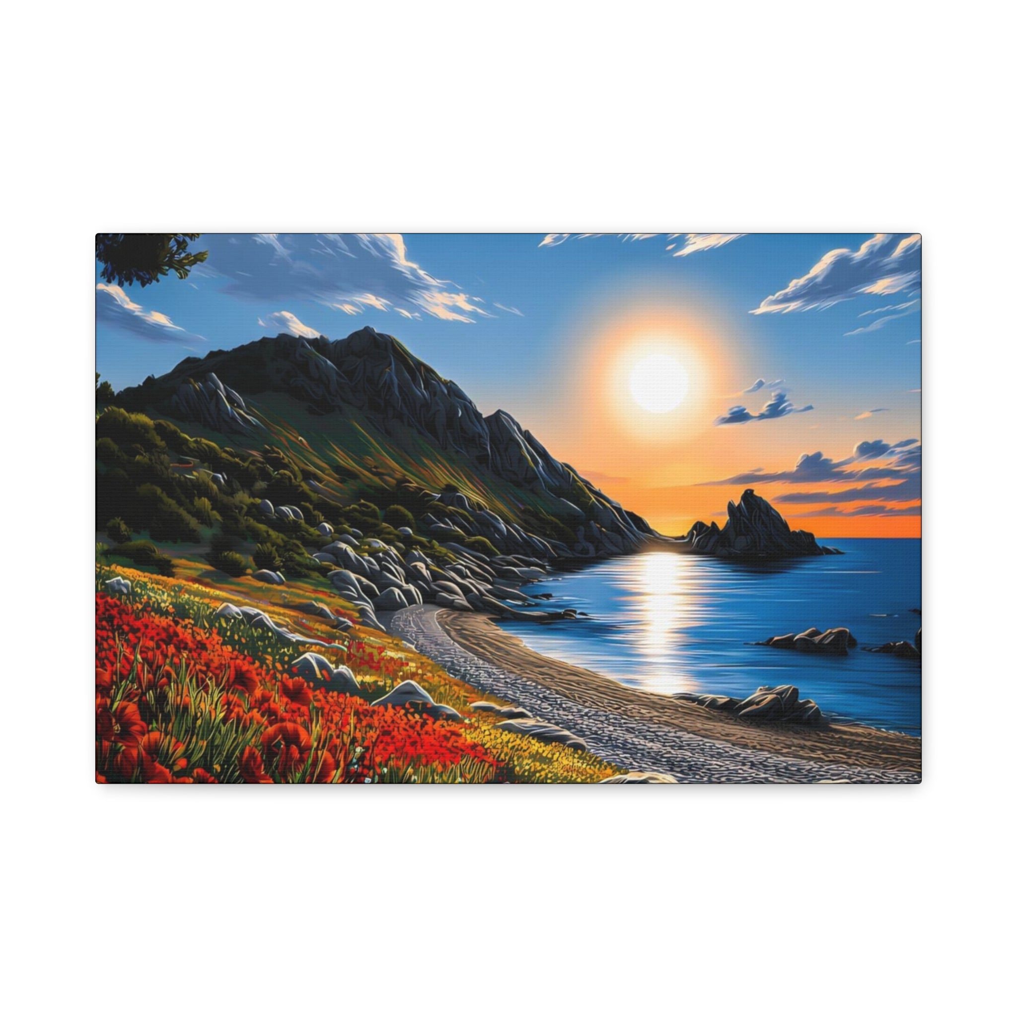 Sunset Coastal Canvas Print