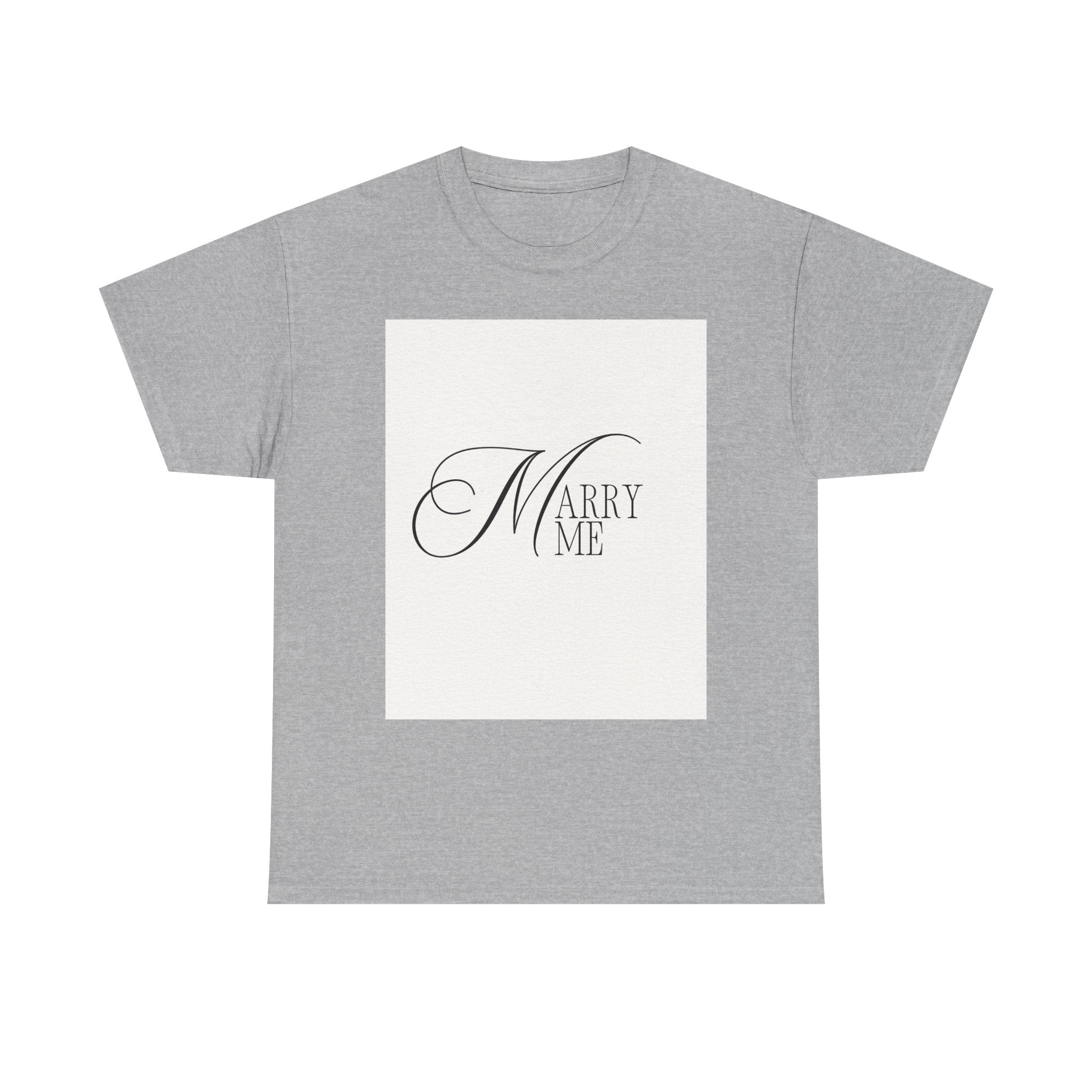 Marry Me Script Typography Tee | Proposal Shirt